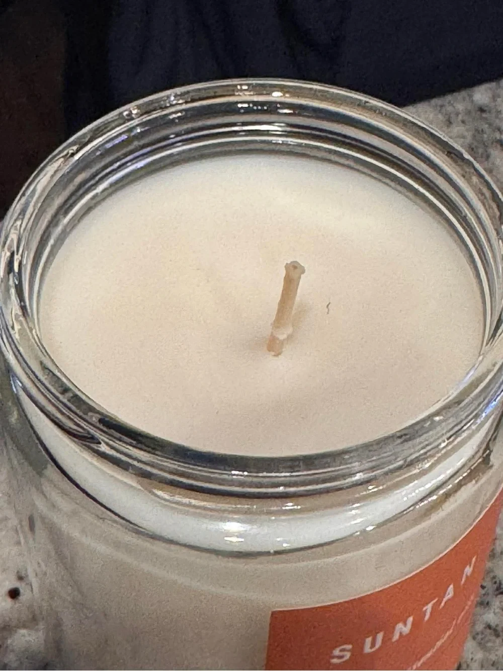 White Barn Cream Jar Candle with Orange Label - Suntan Scent - Picture 3 of 3